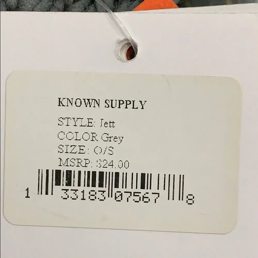 Known Supply Jett Grey Knit Headband. NWT!